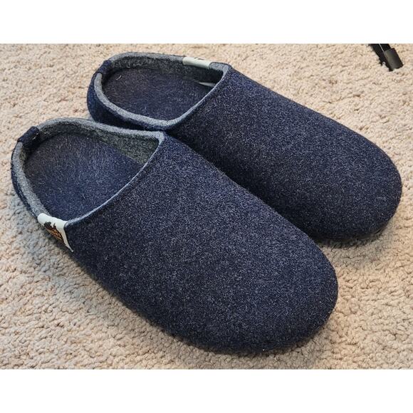 Gumbies Outback Slippers Navy Gray Felt Indoor Lounge Shoes Unisex EUC M11/W12 main image 5